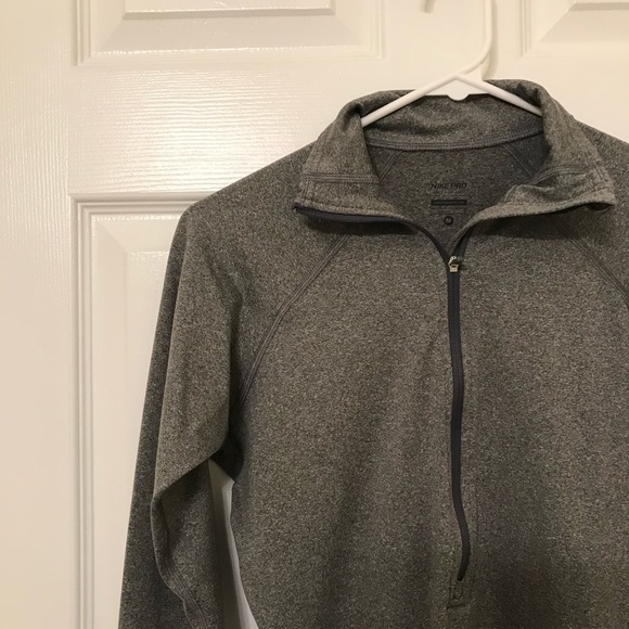 Nike Pro Dri Fit Grey Running Quarterzip Jacket - Picture 2 of 12